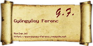 Gyöngyösy Ferenc névjegykártya